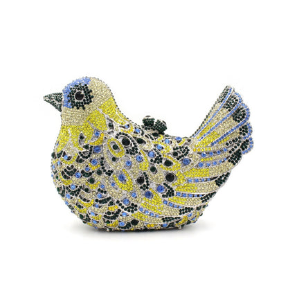 Bird And Peace Dove Rhinestone Bag