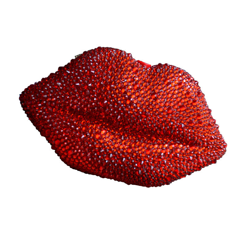 Red Lips Rhinestone Bag