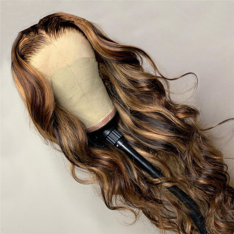 24" Long Curly Hair Rose Net Chemical Fiber Wigs