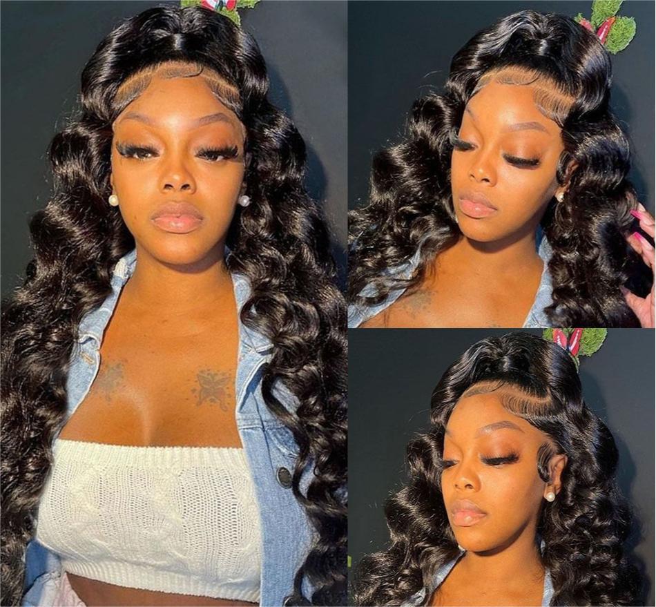 Loose Deep Wave Lace-up Front Human Hair Wig