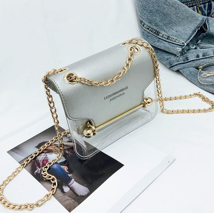 SMALL CLEAR SQUARE SHOULDER BAG