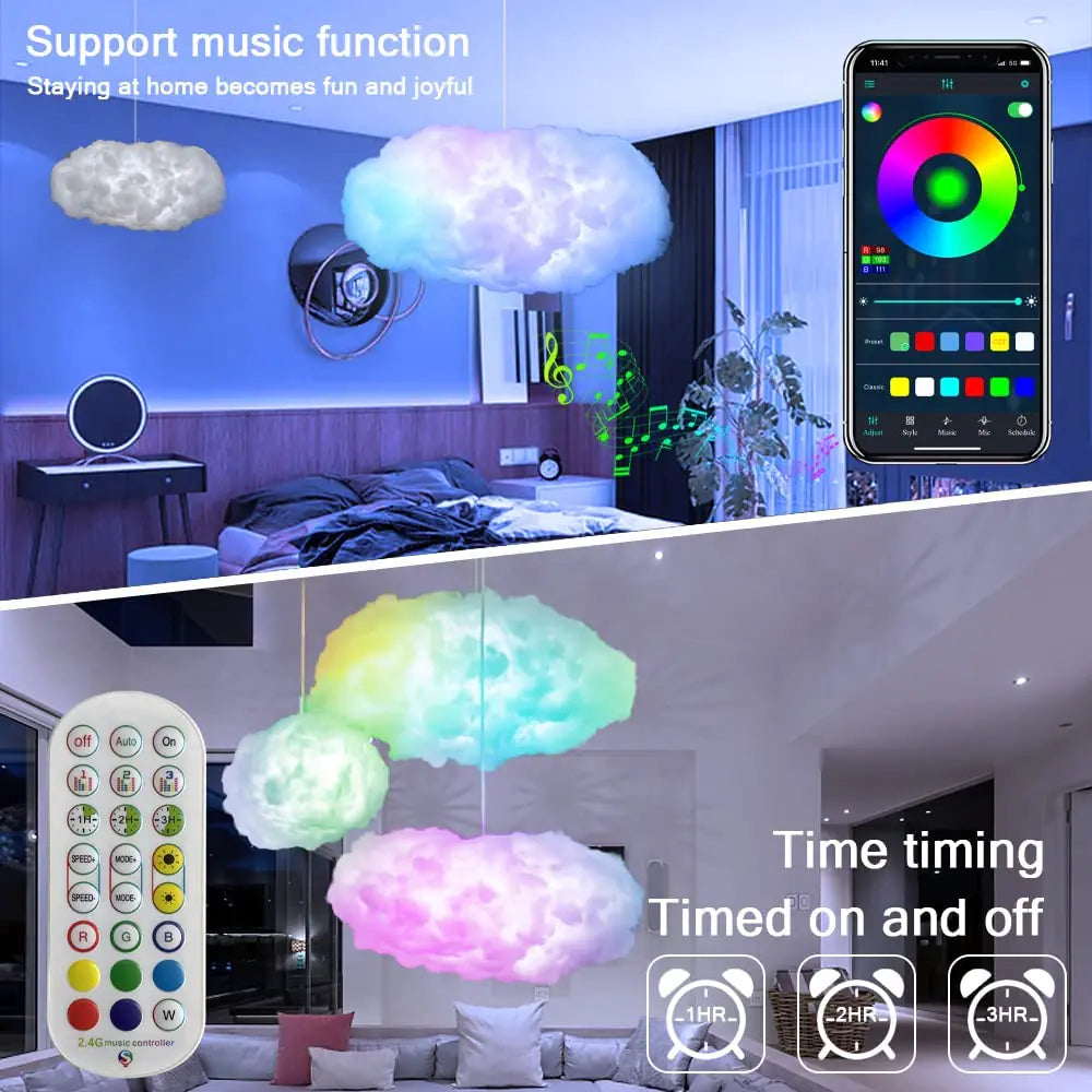 3D Cloud Lighting Smart Remote/App ThunderCloud Light
