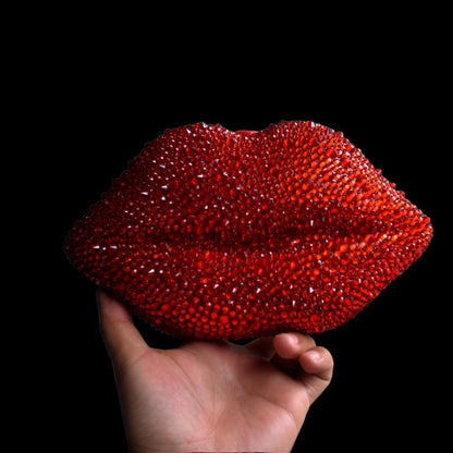 Red Lips Rhinestone Bag