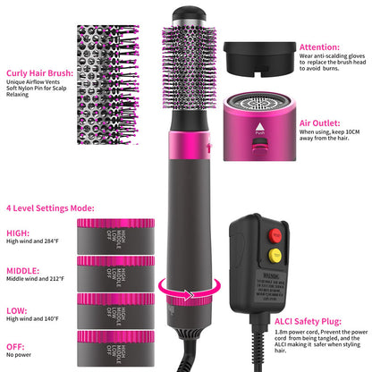 Professional 5 In 1 Hair Dryer and Straightening Brush