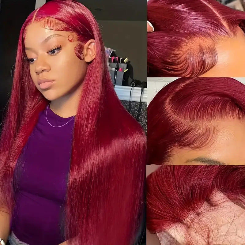 Red Wine Straight Hair Wig