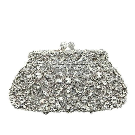 Diamond-Studded Shell Rhinestone Bag